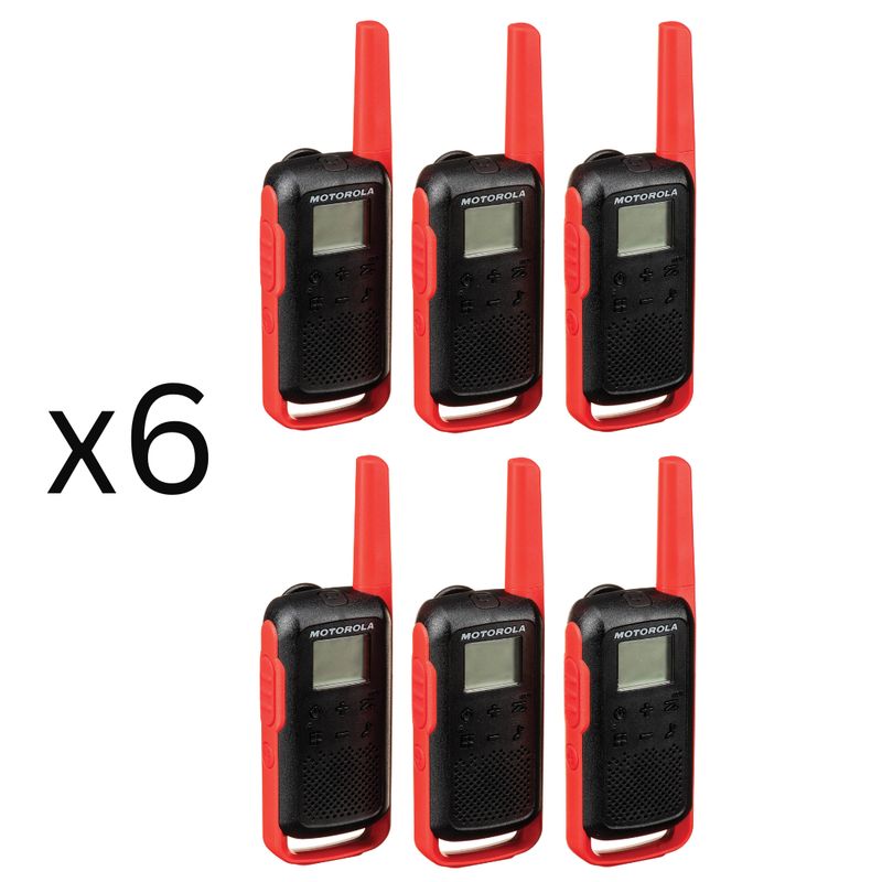 MOTOROLA - 6 Radios de Comunicación Motorola T210 Walkie Talkies Vox Originales