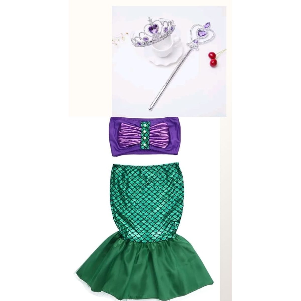 GENERICO - Disfraz sirena niña talla 6 disfraz sirena