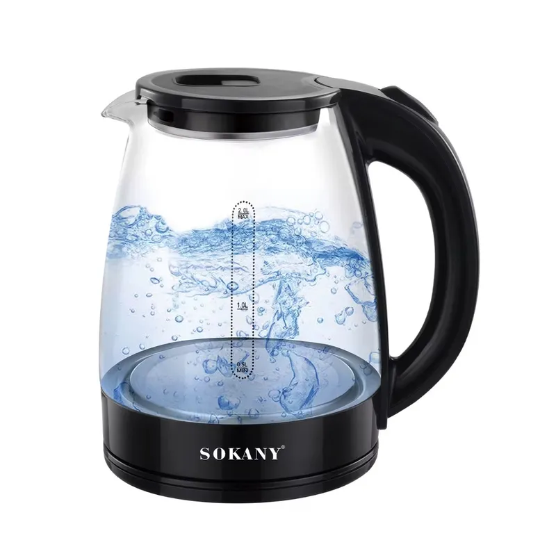 SOKANY - Hervidor de Agua Eléctrico Sokany Jarra de Vidrio