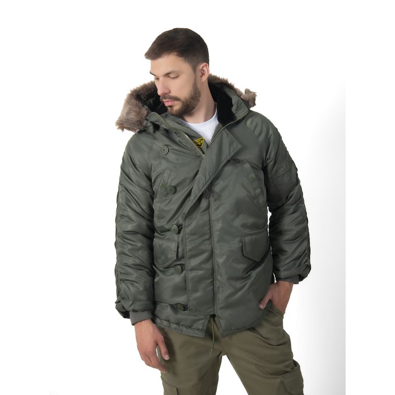ALMA DE AVIADOR - Chaqueta Poliéster Verde Antártida Man Alma de Aviador