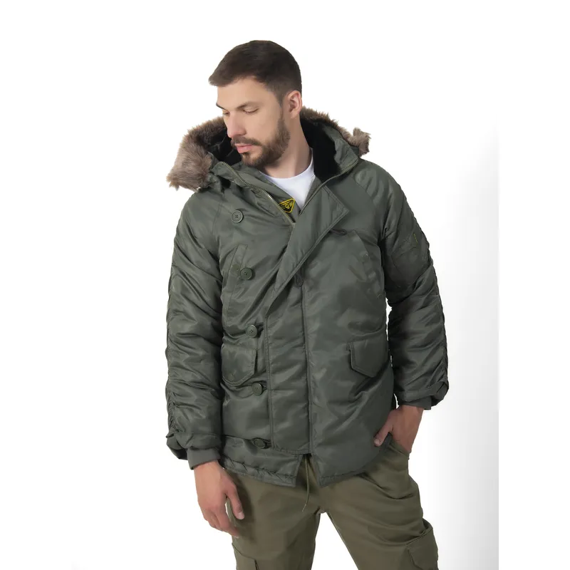 ALMA DE AVIADOR - Chaqueta Poliéster Verde Antártida Man Alma de Aviador