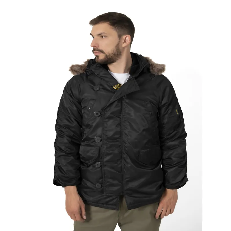 ALMA DE AVIADOR - Chaqueta Poliéster Negro Antártida Man Alma de Aviador