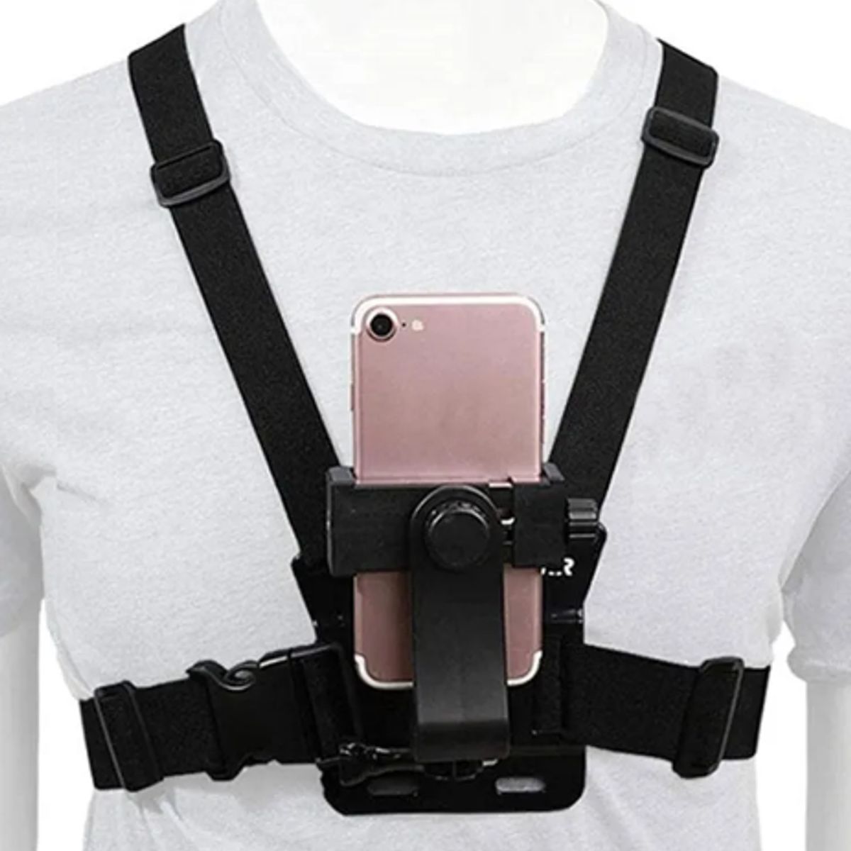 GENERICO - Arnes pecho para celular o camara negroPortacelular pecho