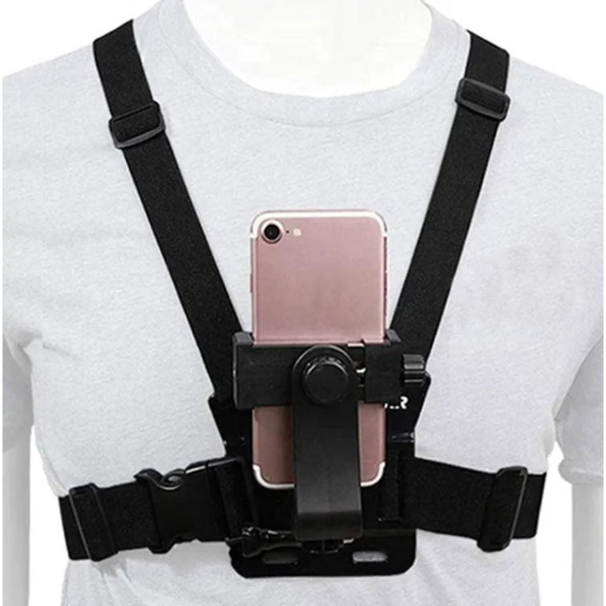 GENERICO - Arnes pecho para celular o camara negroPortacelular pecho