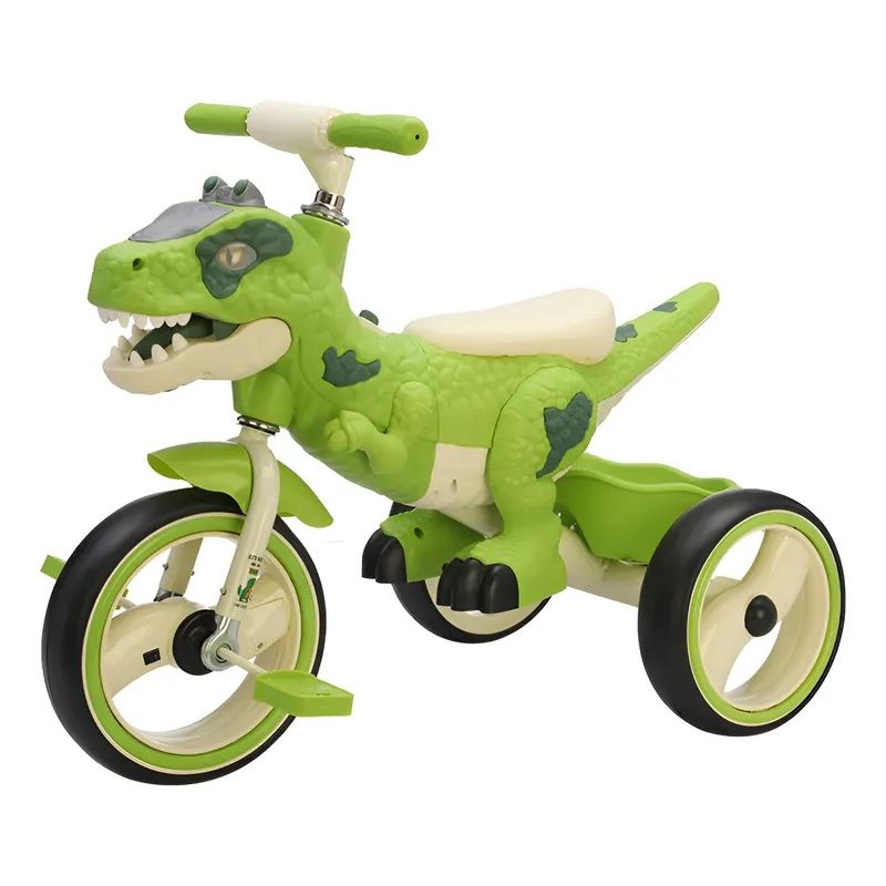 KIDSHOP - Triciclo Bicicleta Dinosaurio Con Música Y Cesta TR-064