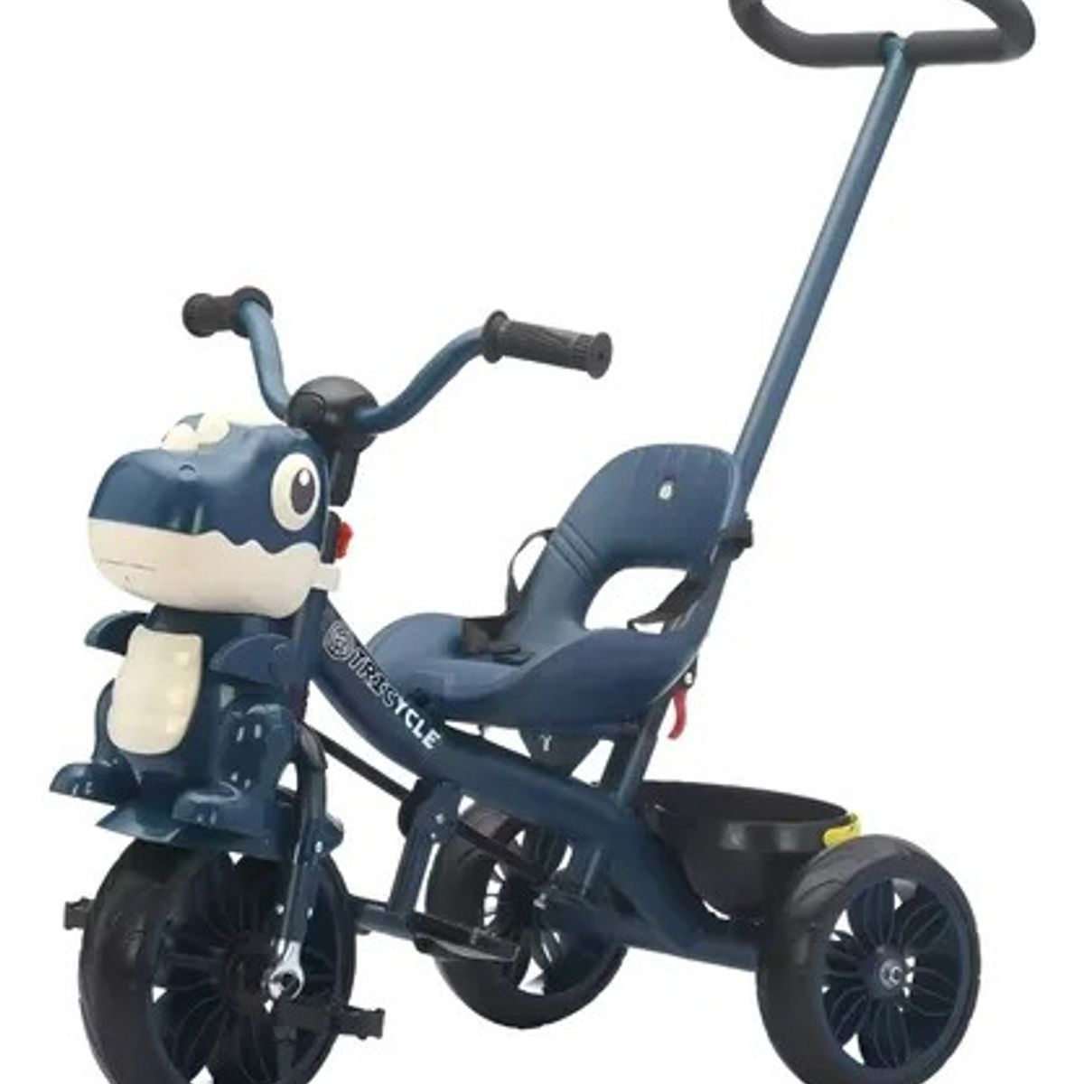 KIDSHOP - Triciclo Infantil Dinosaurio Con Música Y Cesta TR-066-AZ