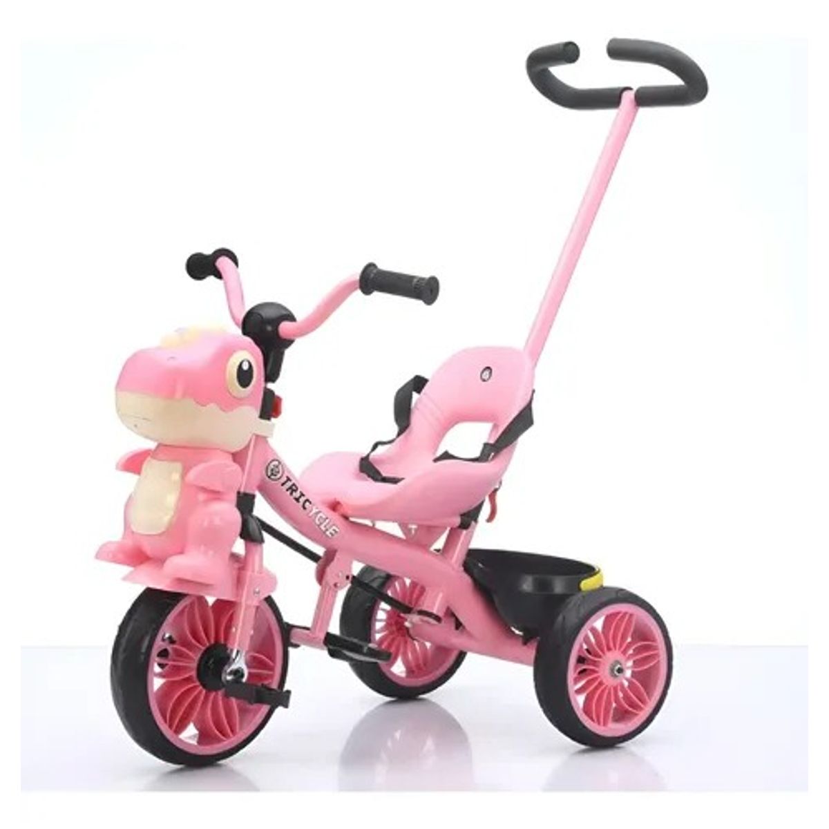 KIDSHOP - Triciclo Infantil Dinosaurio Con Música Y Cesta TR-066-RS