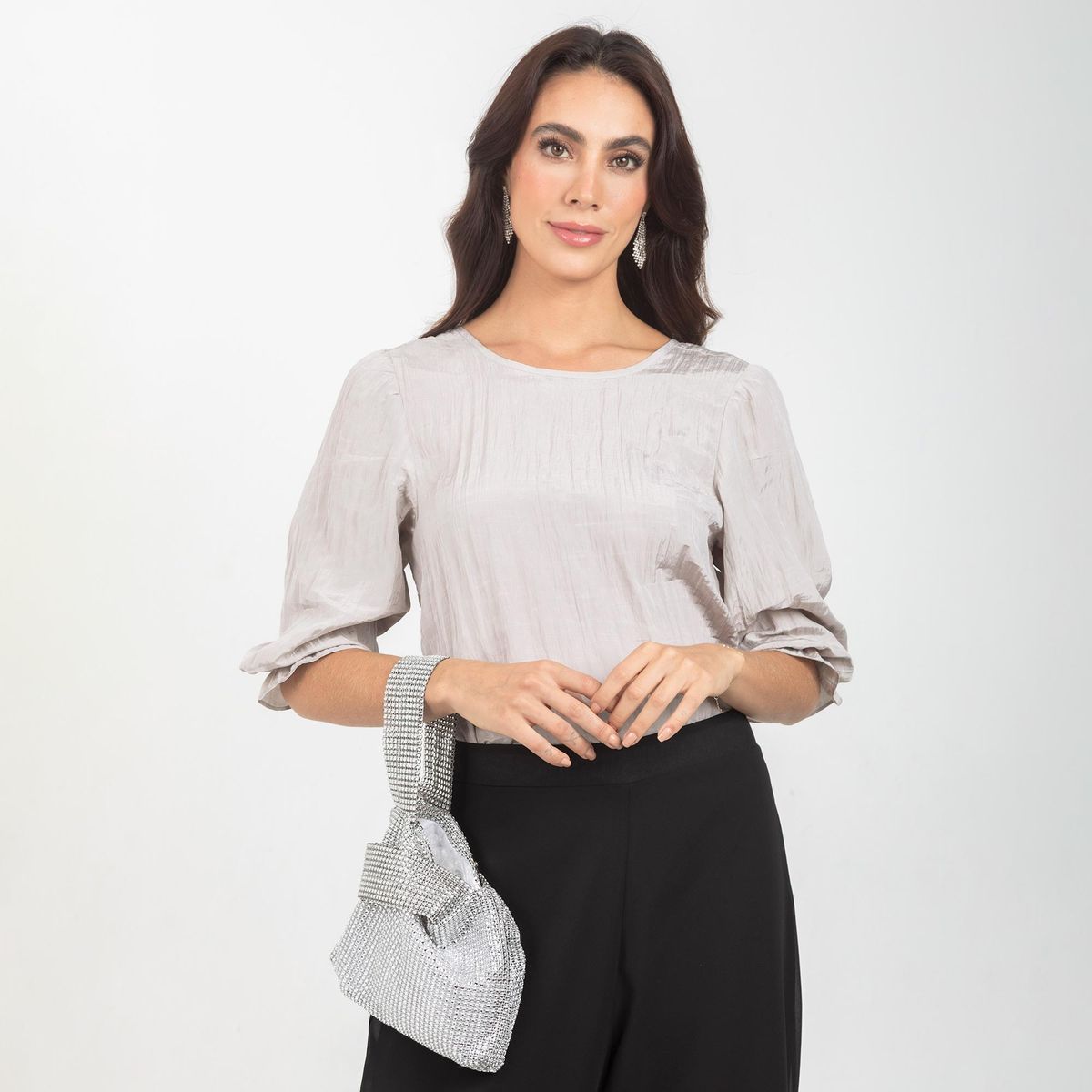 ADRISSA - BLUSA CELEBRACIÓN GRIS PARA MUJER Adrissa