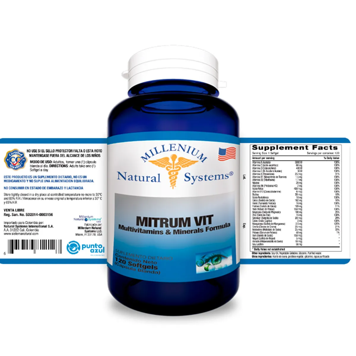 NATURAL SYSTEM - SUPLEMENTO MUTIVITAMINICO CON MINERALES X 120U MITRUMVIT