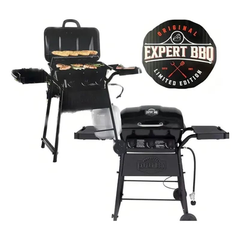 GENERICO - Asador de gas propano 3 quemadores Expert BBQ