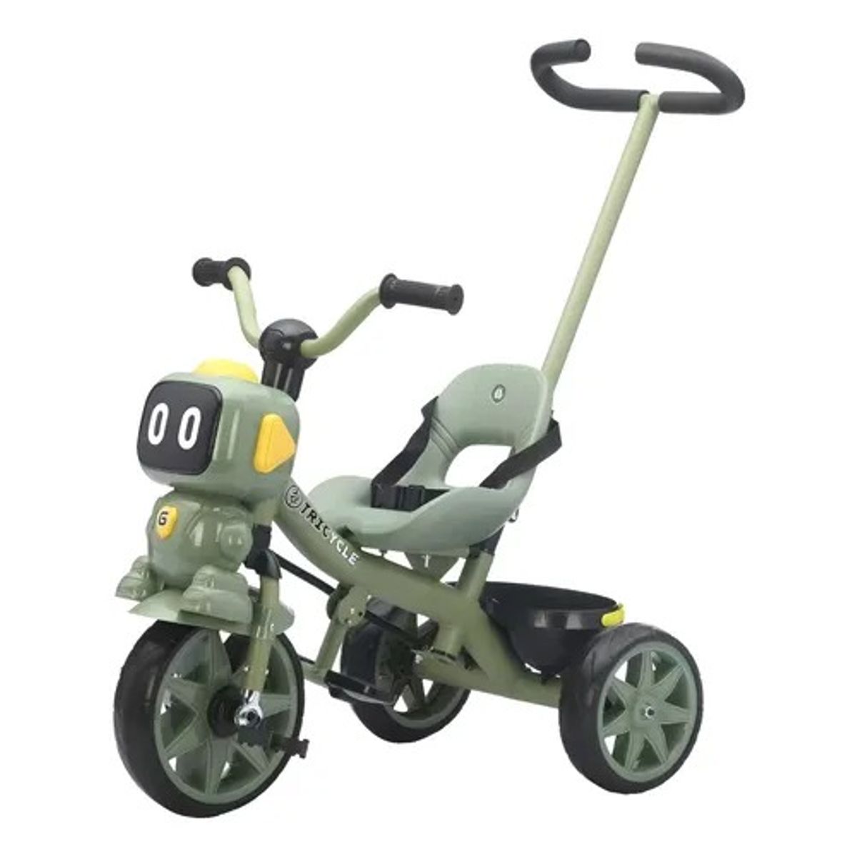 KIDSHOP - Triciclo Infantil Robots Con Música Y Cesta TR-068-VD