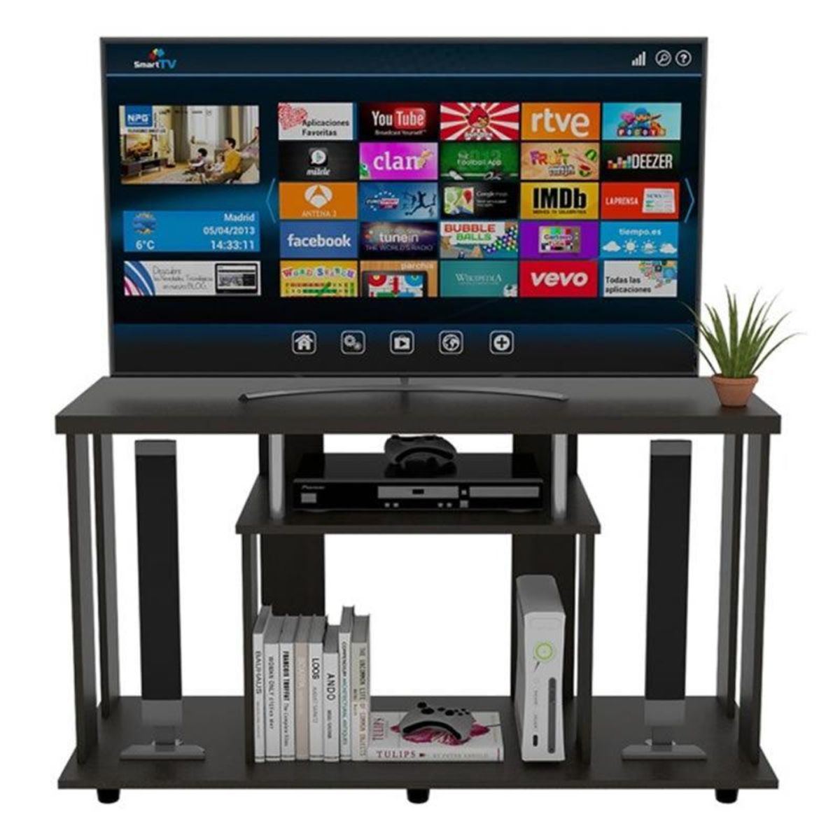 RTA DESIGN - Mesa Para Tv Alpin, Wengue, con Espacio Para Televisor de Hasta 50 Pulgadas