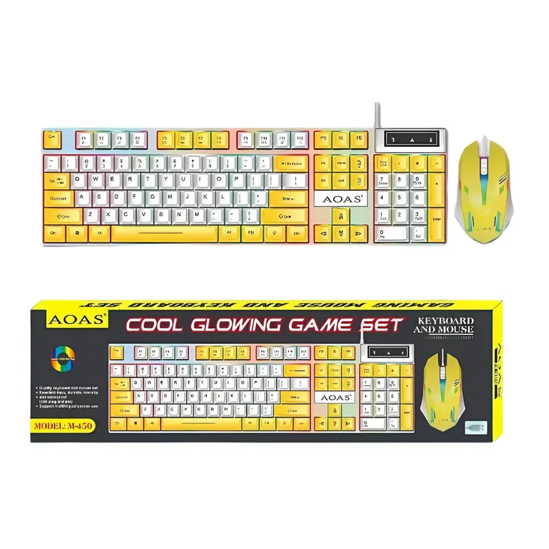 GENERICO - Combo  Teclado y Mouse Gamer Alambrico RGB M-450