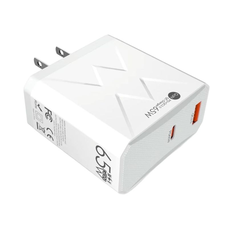 GENERICO - Adaptador Tipo C Y Usb 65w Super Carga Rapida