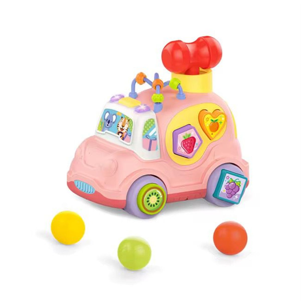 GENERICO - Juguete Carro Musical Didáctico con Fichas de Encajar
