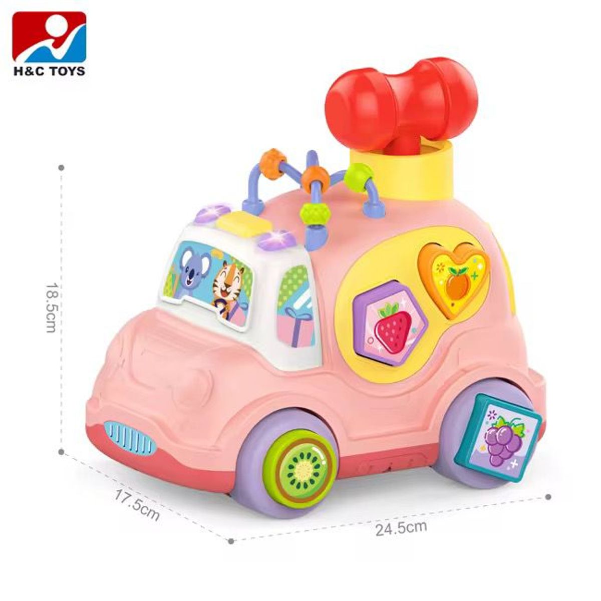 GENERICO - Juguete Carro Musical Didáctico con Fichas de Encajar