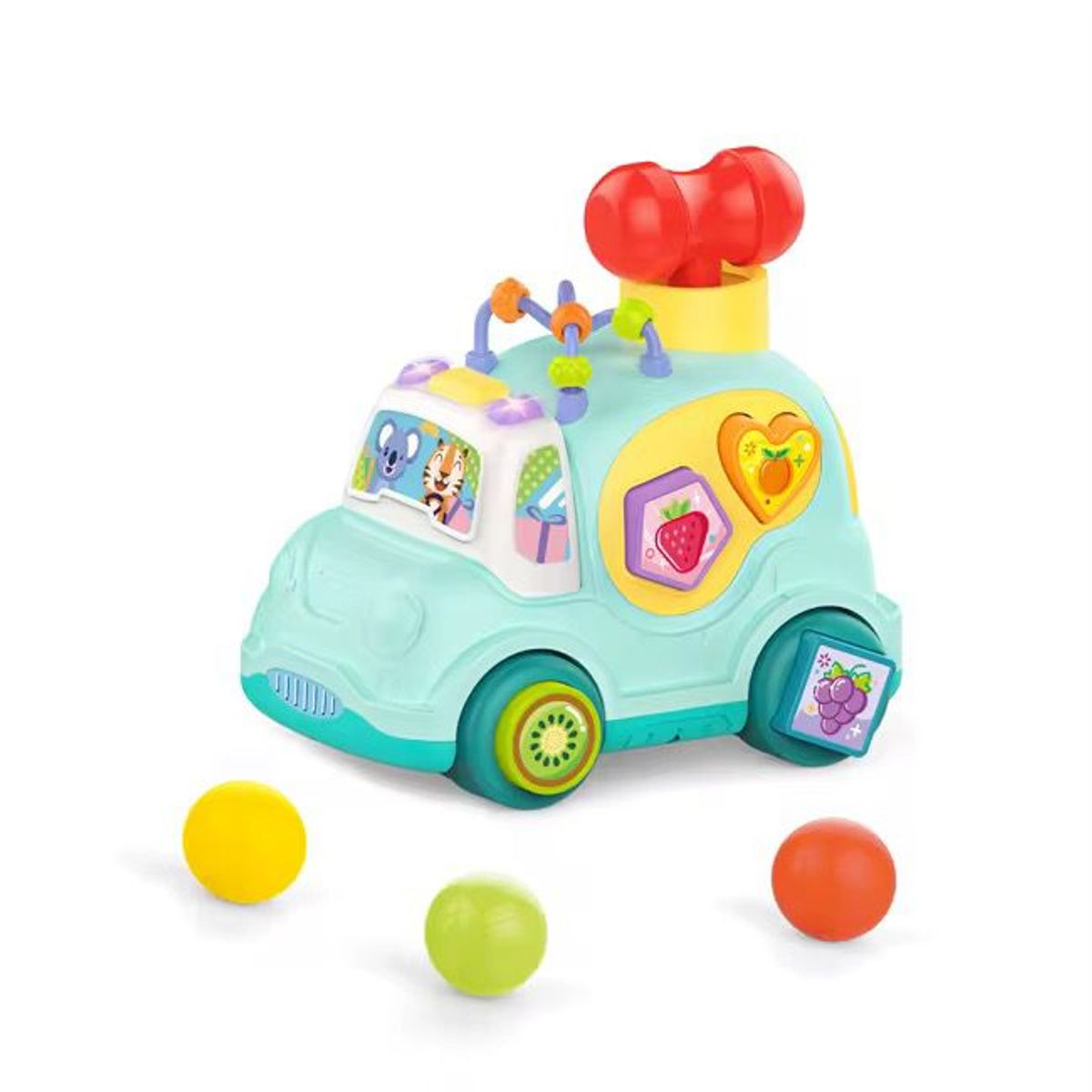 GENERICO - Juguete Carro Musical Didáctico con Fichas de Encajar