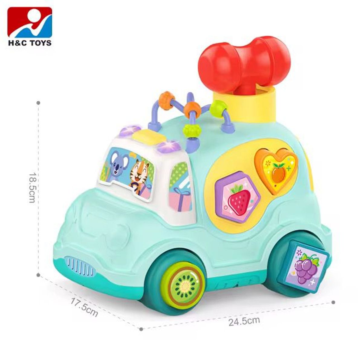 GENERICO - Juguete Carro Musical Didáctico con Fichas de Encajar