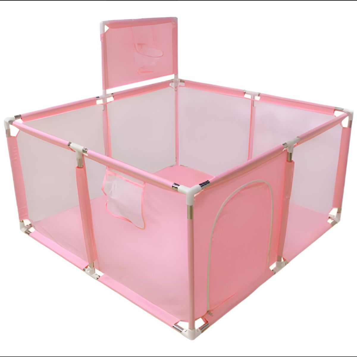 GENERICO - Corral De Juegos Bebé En Lona Con Cancha De Encestar