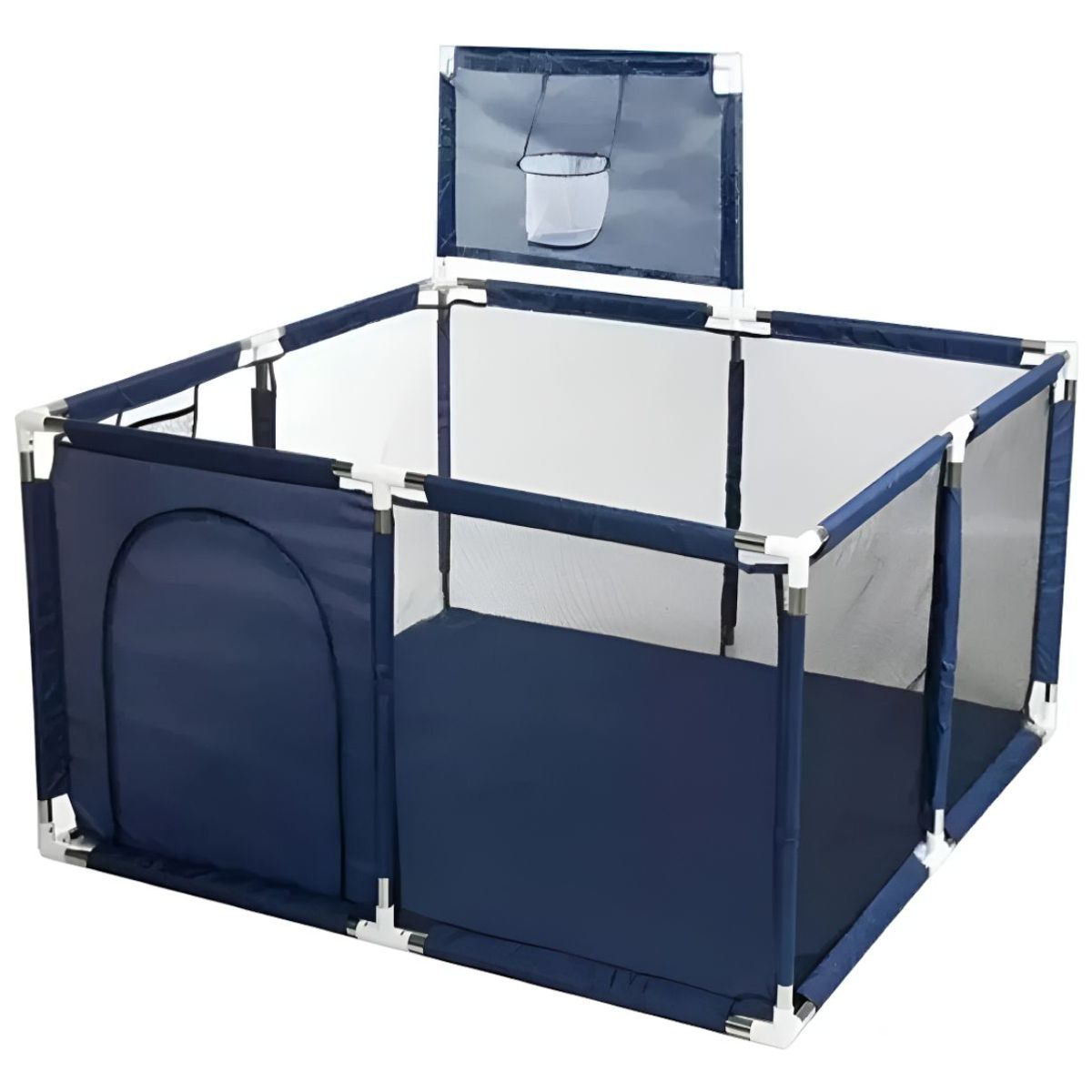 GENERICO - Corral De Juegos Bebé En Lona Con Cancha De Encestar