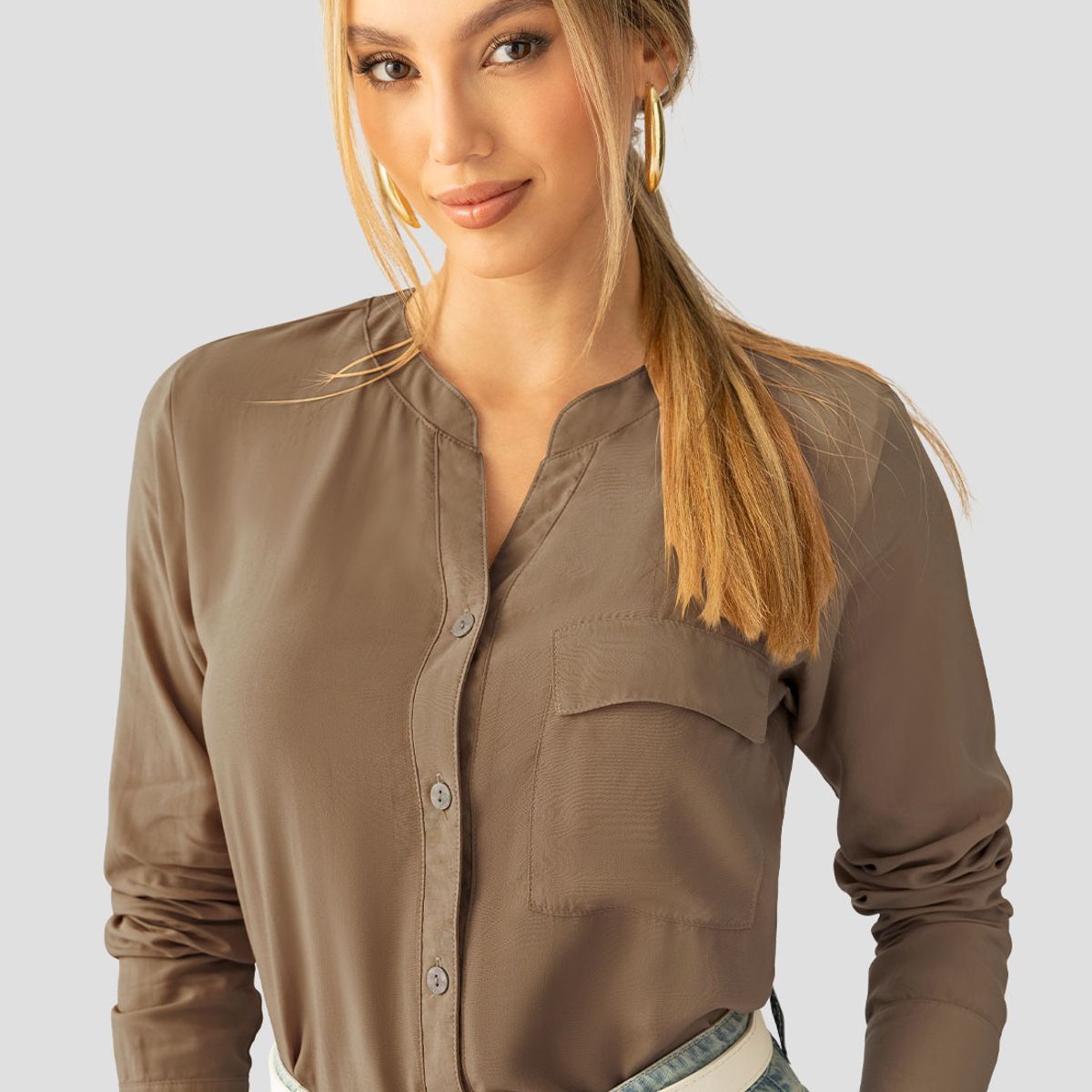 MARKETING PERSONAL - Camisa Mujer Chocolate Mp 112233