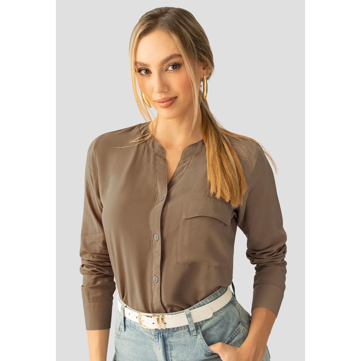 MARKETING PERSONAL - Camisa Mujer Chocolate Mp 112233