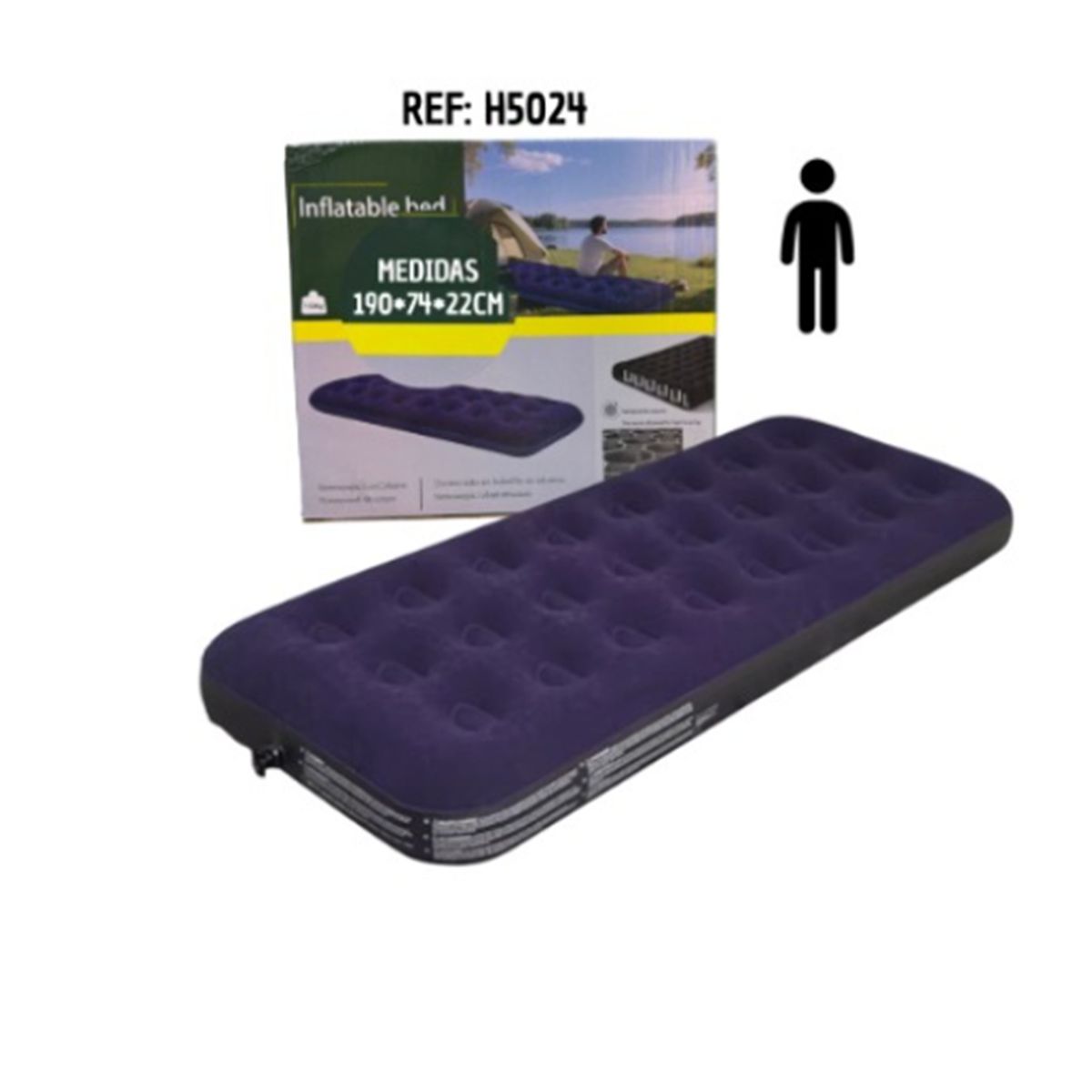 GENERICO - Colchón Camping Sencillo Modelo H5024 Para Una Persona