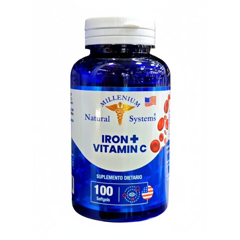 NATURAL SYSTEM - SUPLEMENTO CON VITAMINA C + HIERRO X 100 SOFTGELS IRON + VITAMIN C
