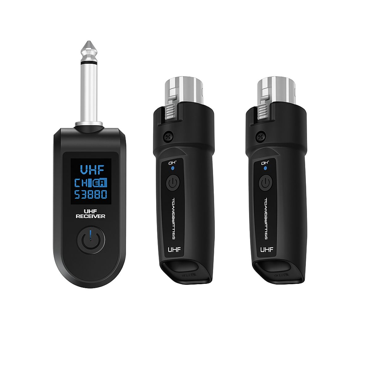 GENERICO - Dos Transmisores Y Un Receptor Uhf Xlr Para Micrófono Inalámbrico