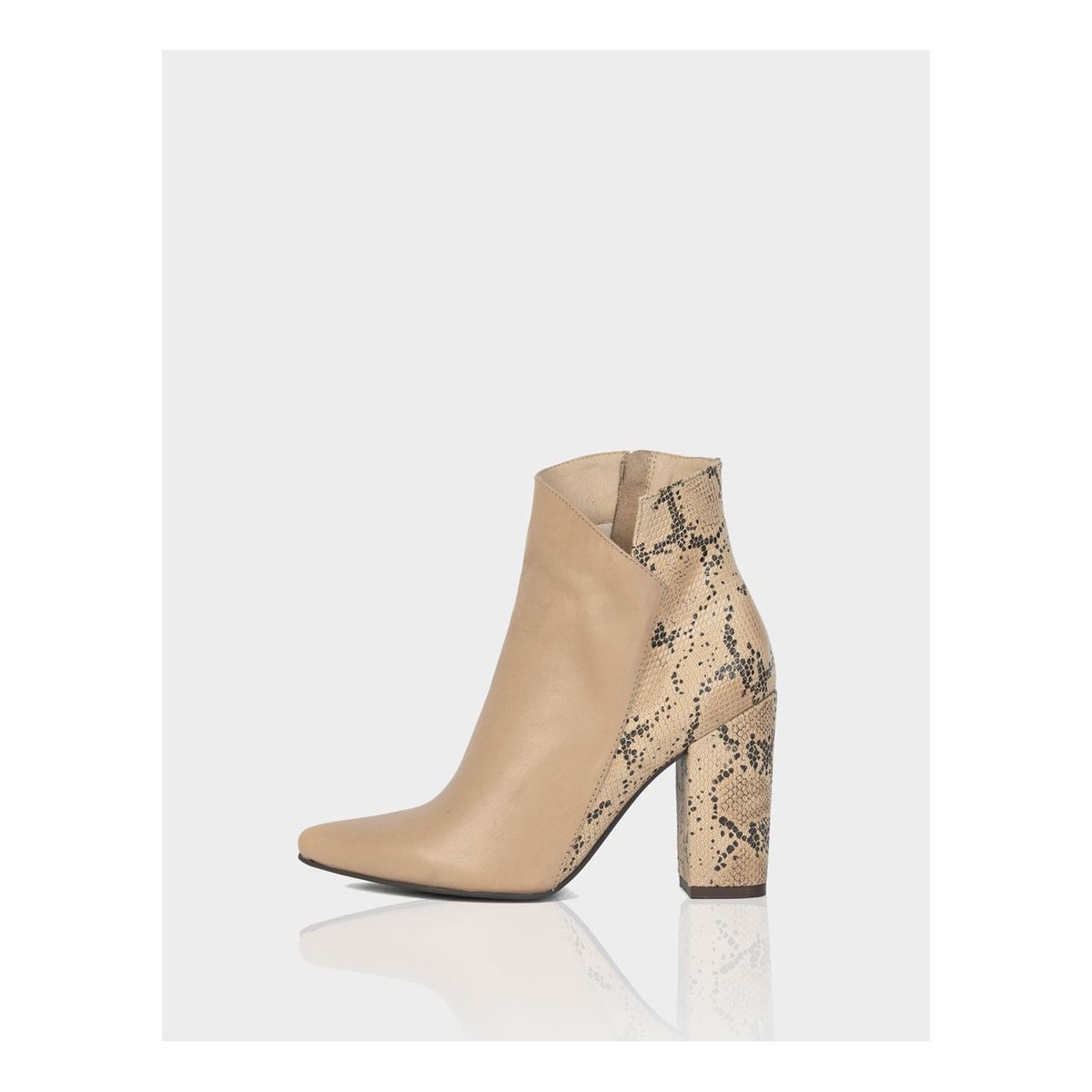 STIVALI - Botin Mahon Cuero Piton x Napa Almendra