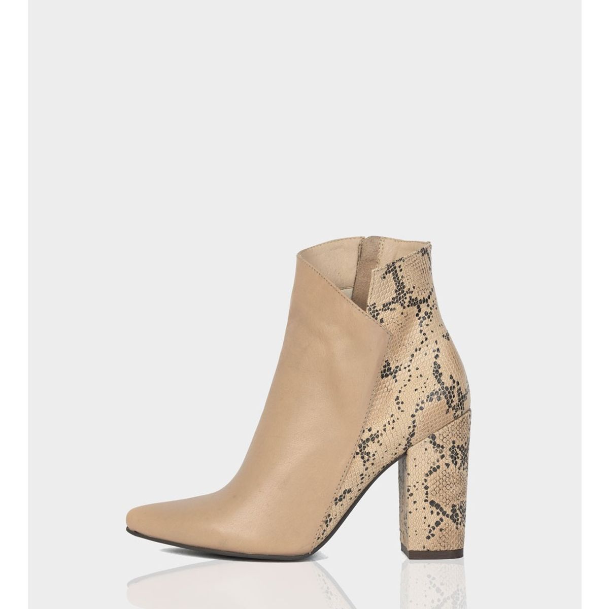 STIVALI - Botin Mahon Cuero Piton x Napa Almendra