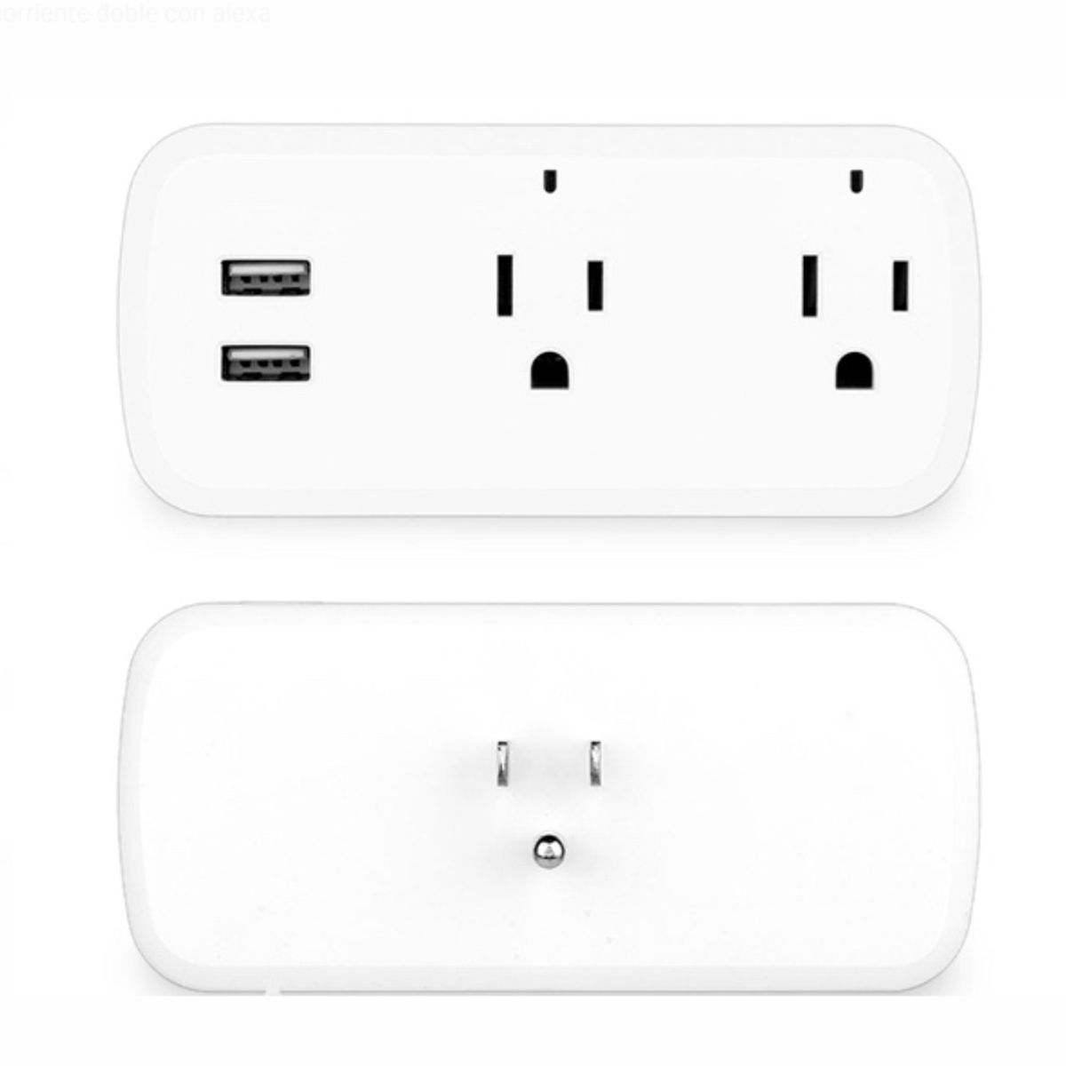 GENERICO - Enchufe inteligente toma corriente doble con alexa