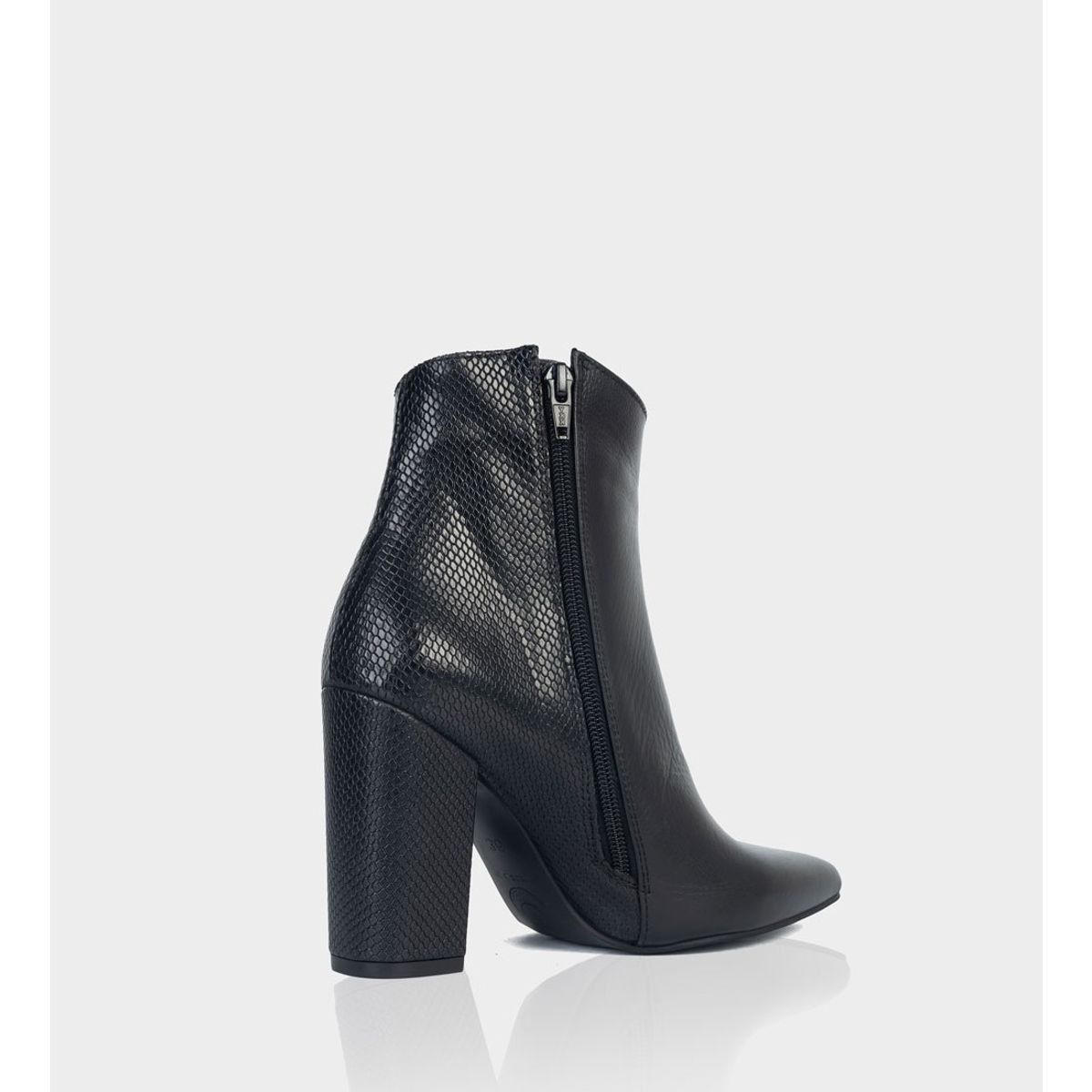 STIVALI - Botin Mahon Cuero Piton x Napa Negro