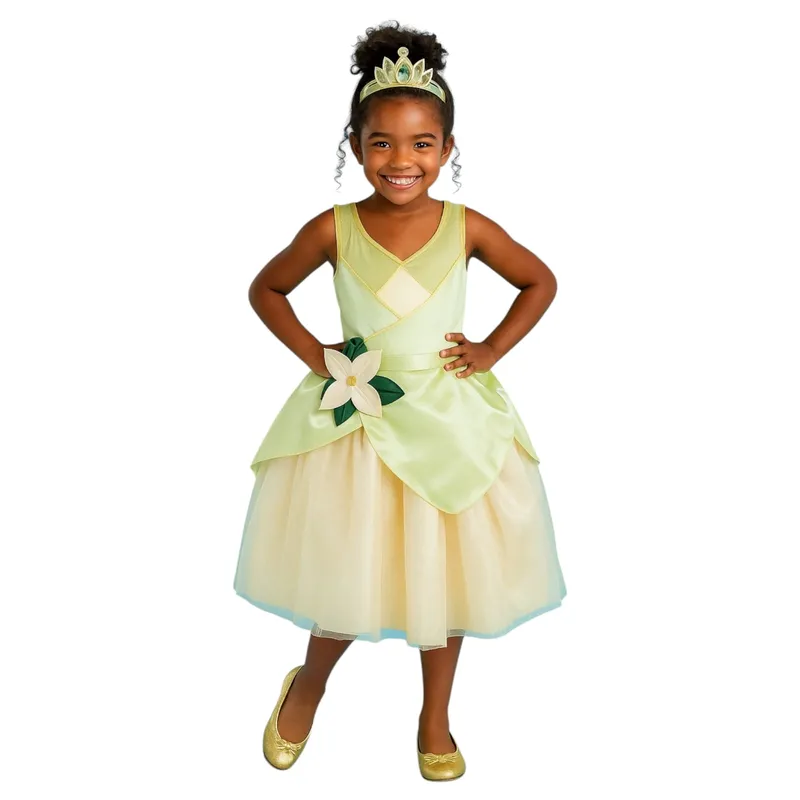 GENERICO - Disfraz Princesa Sapo De Niña Para Halloween Talla L