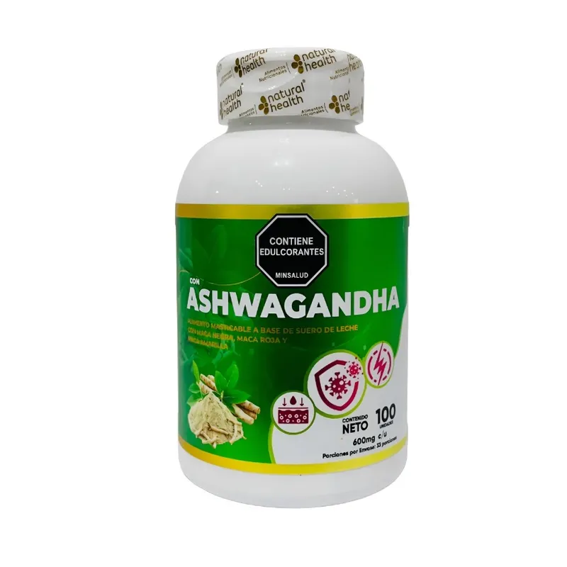 NATURAL MEDICINE - Ashwagandha Natural Reduce Estrés Ansiedad Cortisol Energía Con Maca