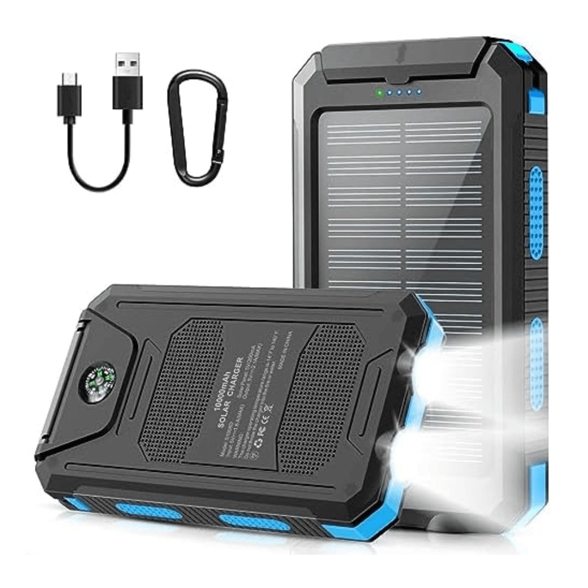 COLME TECHNOLOGY HOME - Power Bank Solar 20000mah Cargador Portátil Luz 2usb Brujula