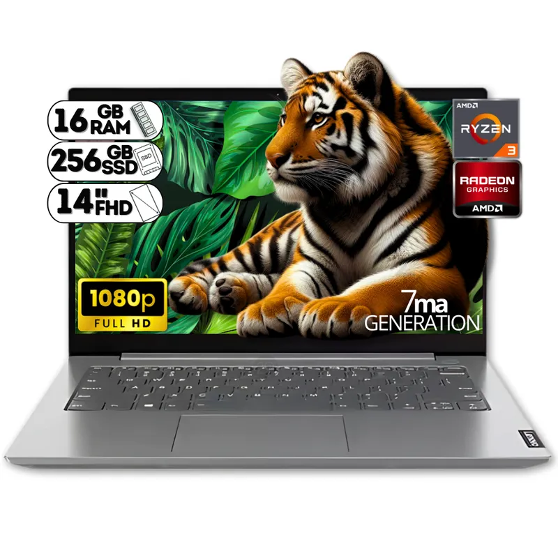 LENOVO - PORTATIL LENOVO - RYZEN 3 7320U - 16GB RAM - 256GB SSD - 14" FHD COMPUTADOR