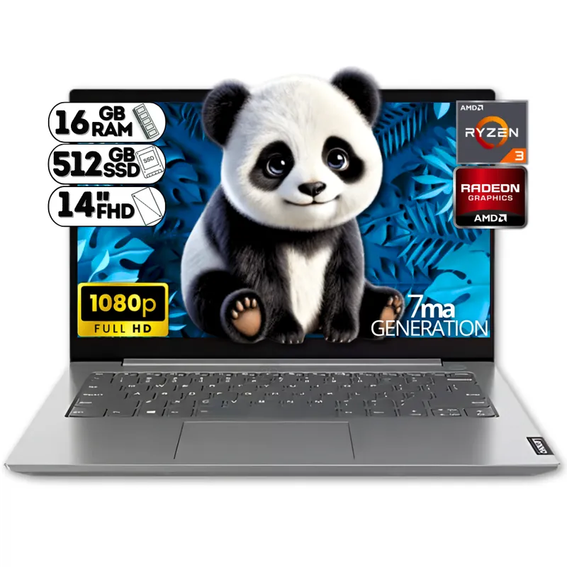 LENOVO - PORTATIL LENOVO - RYZEN 3 7320U - 16GB RAM - 512GB SSD - 14" FHD COMPUTADOR