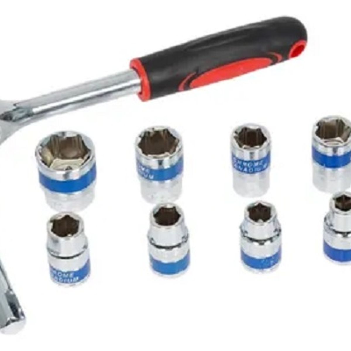 GENERICO - Juego de Dados con Carraca 1/2” – Set Mecánico 12 Piezas Profesional