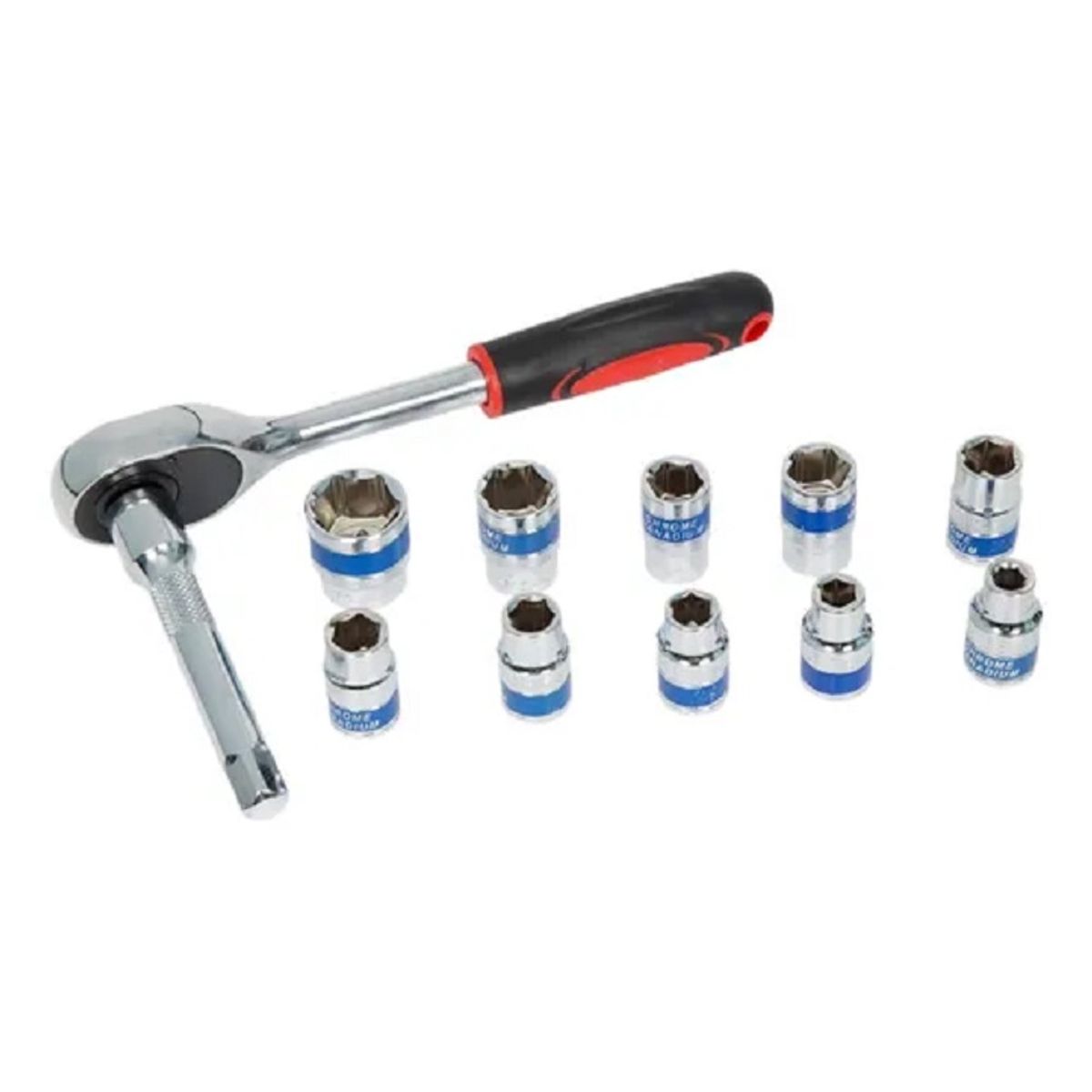 GENERICO - Juego de Dados con Carraca 1/2” – Set Mecánico 12 Piezas Profesional