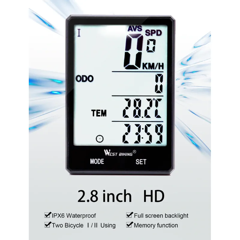 GENERICO - Velocimetro Odometro Ciclocomputador Impermeable 28 inalambrico