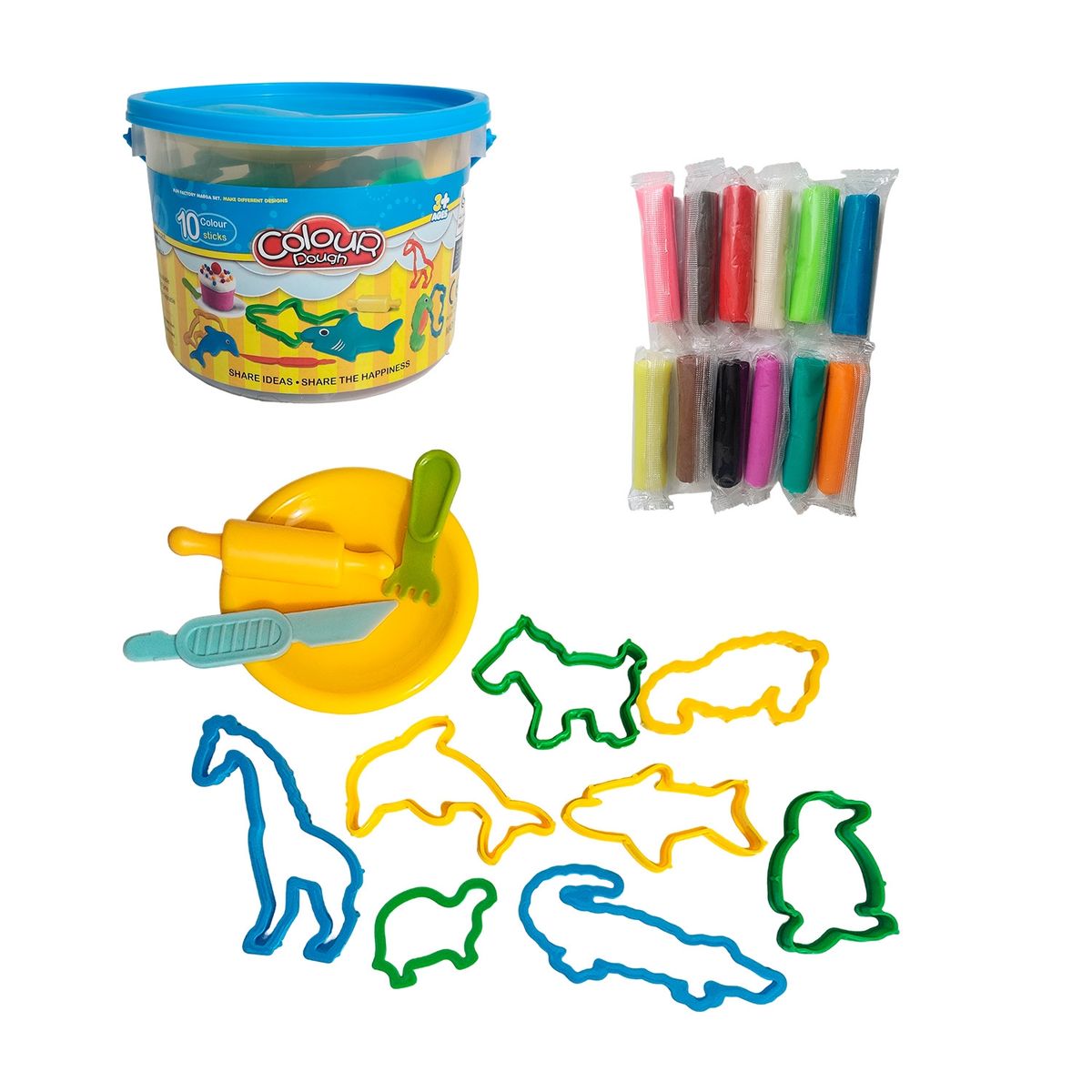 GENERICO - Juego De Plastilina Aprendizaje Con Moldes Didactico Colores