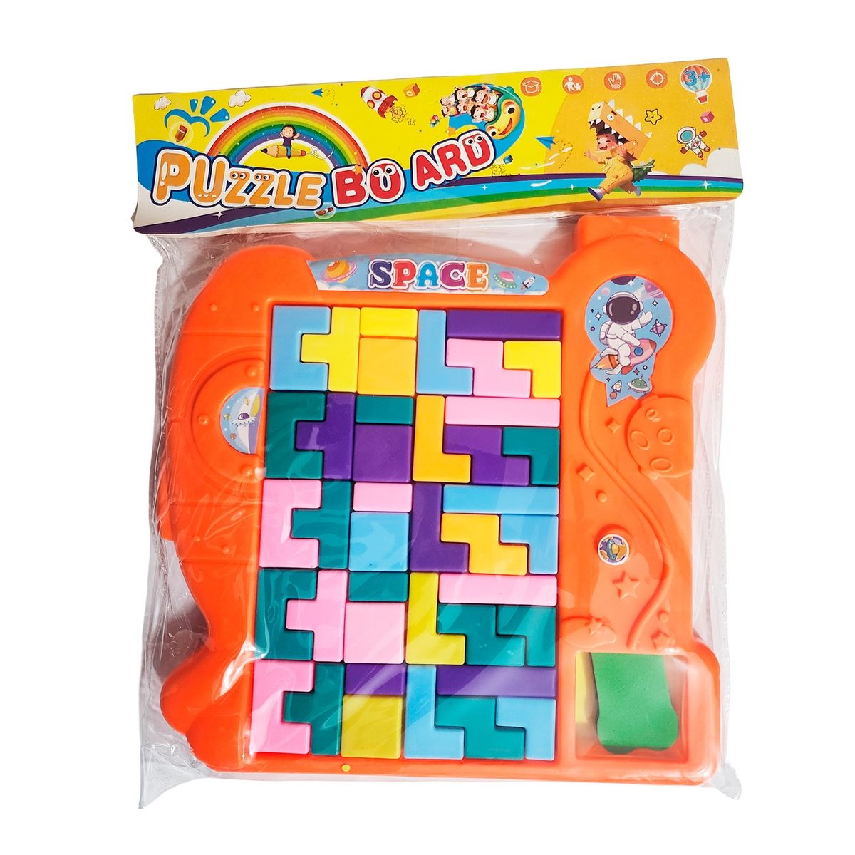 GENERICO - Tablero Didactico Con Bloques Armables Didactico Niños