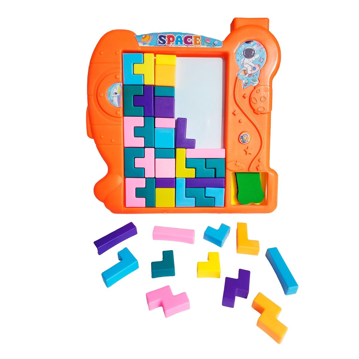 GENERICO - Tablero Didactico Con Bloques Armables Didactico Niños