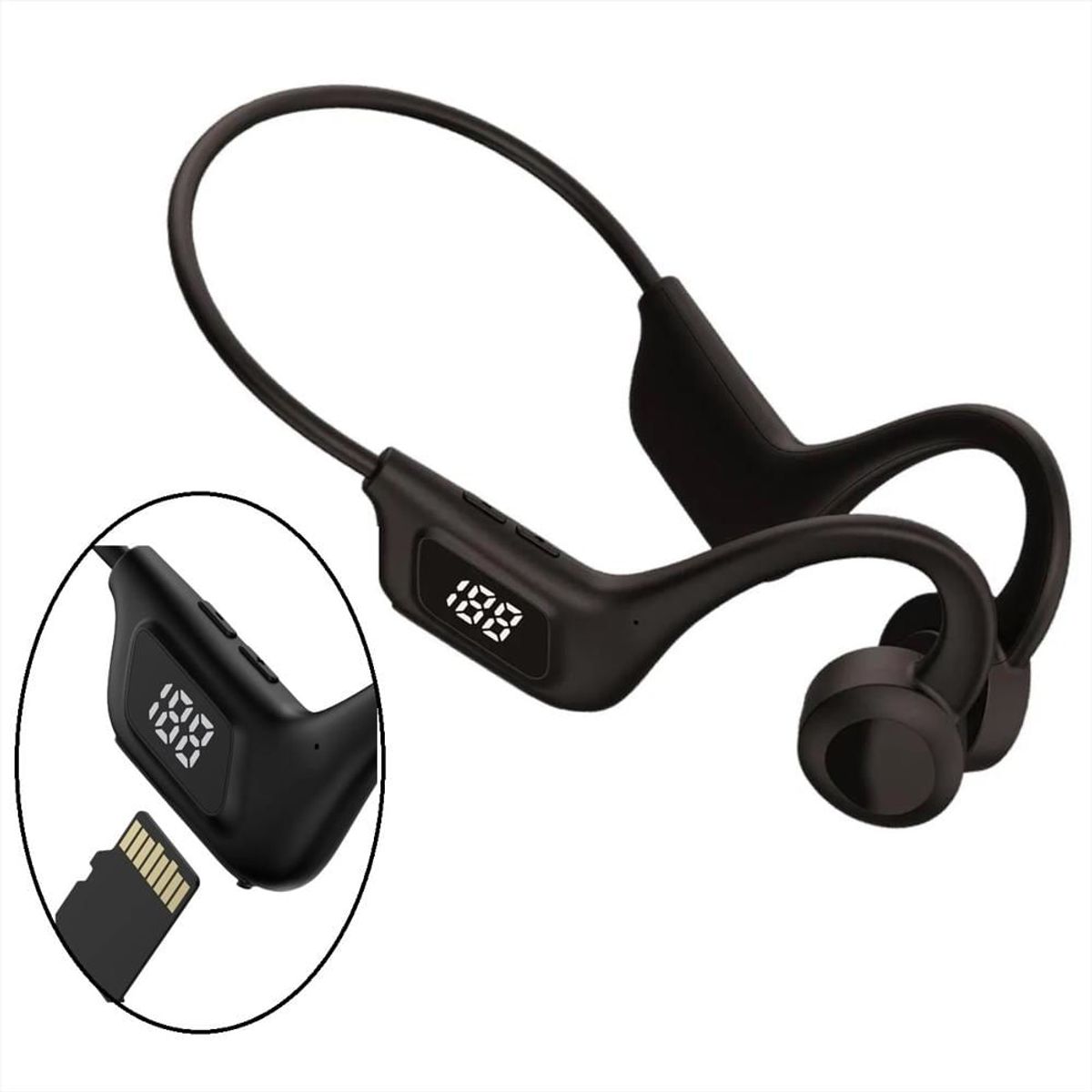 CLEAR - Audifonos Conduccion Osea Bluetooth Con Ranura Microsd No Generico