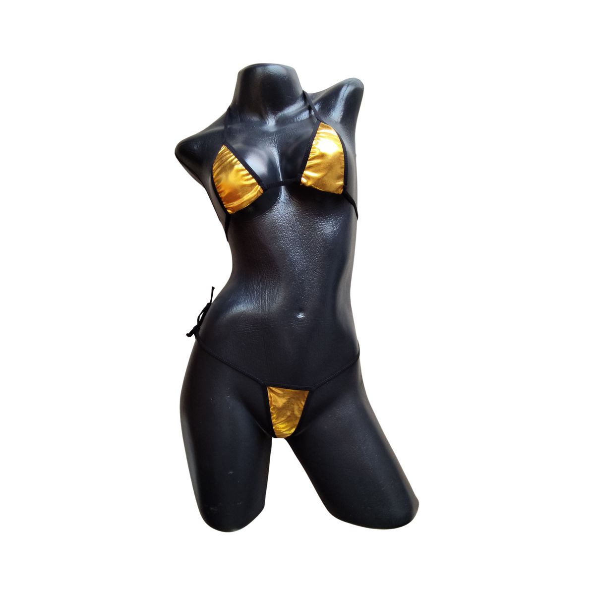 GENERICO - Micro Mini Bikini Lenceria Erotica Talla Unica Micro Tanga Dorado