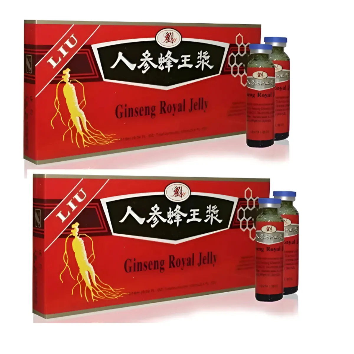 LIU FENPING - SUPLEMENTO CON VITAMINAS + JALEA REAL GINSENG ROYAL JELLY X2 CAJAS X 30U CU