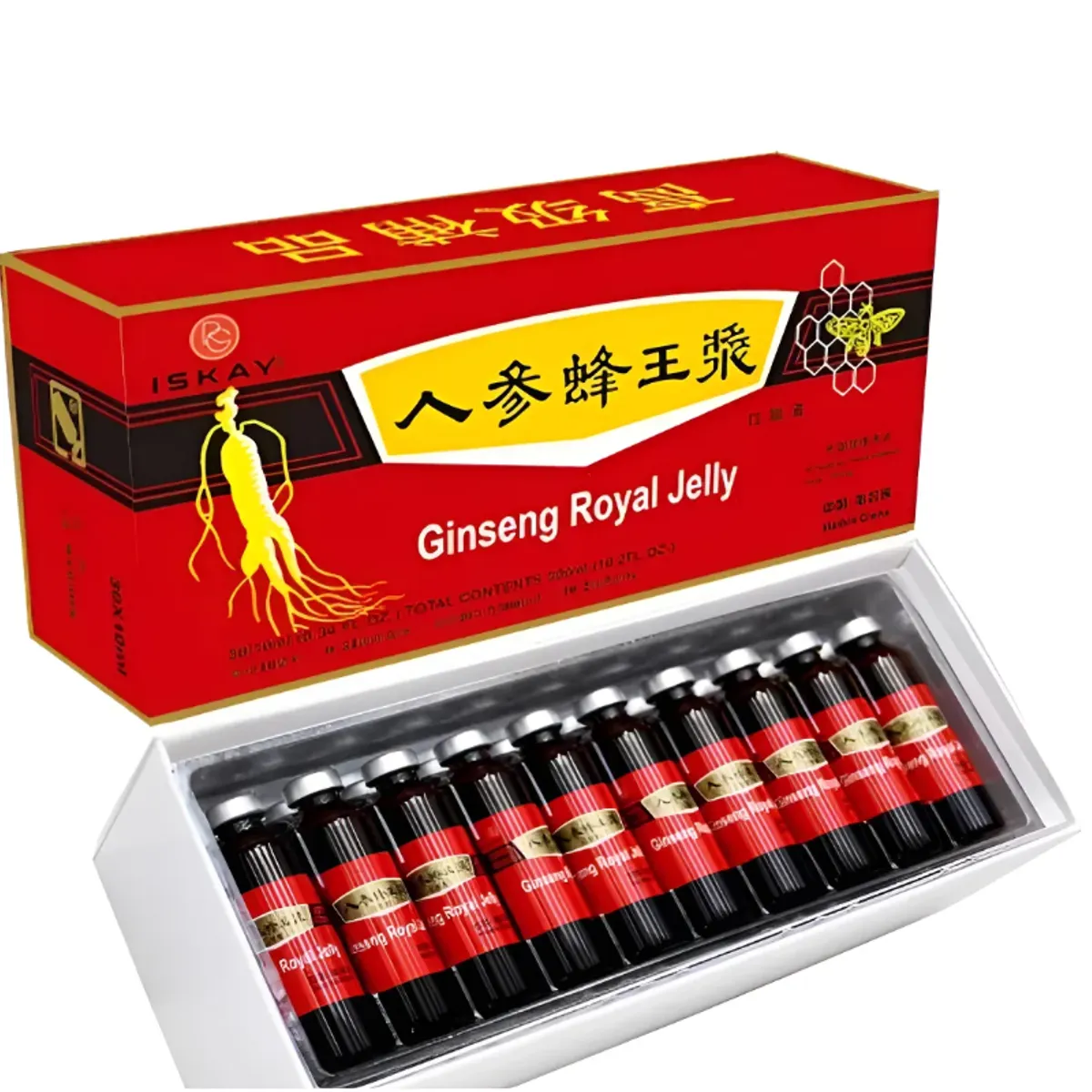 LIU FENPING - SUPLEMENTO CON VITAMINAS + JALEA REAL GINSENG ROYAL JELLY X2 CAJAS X 30U CU