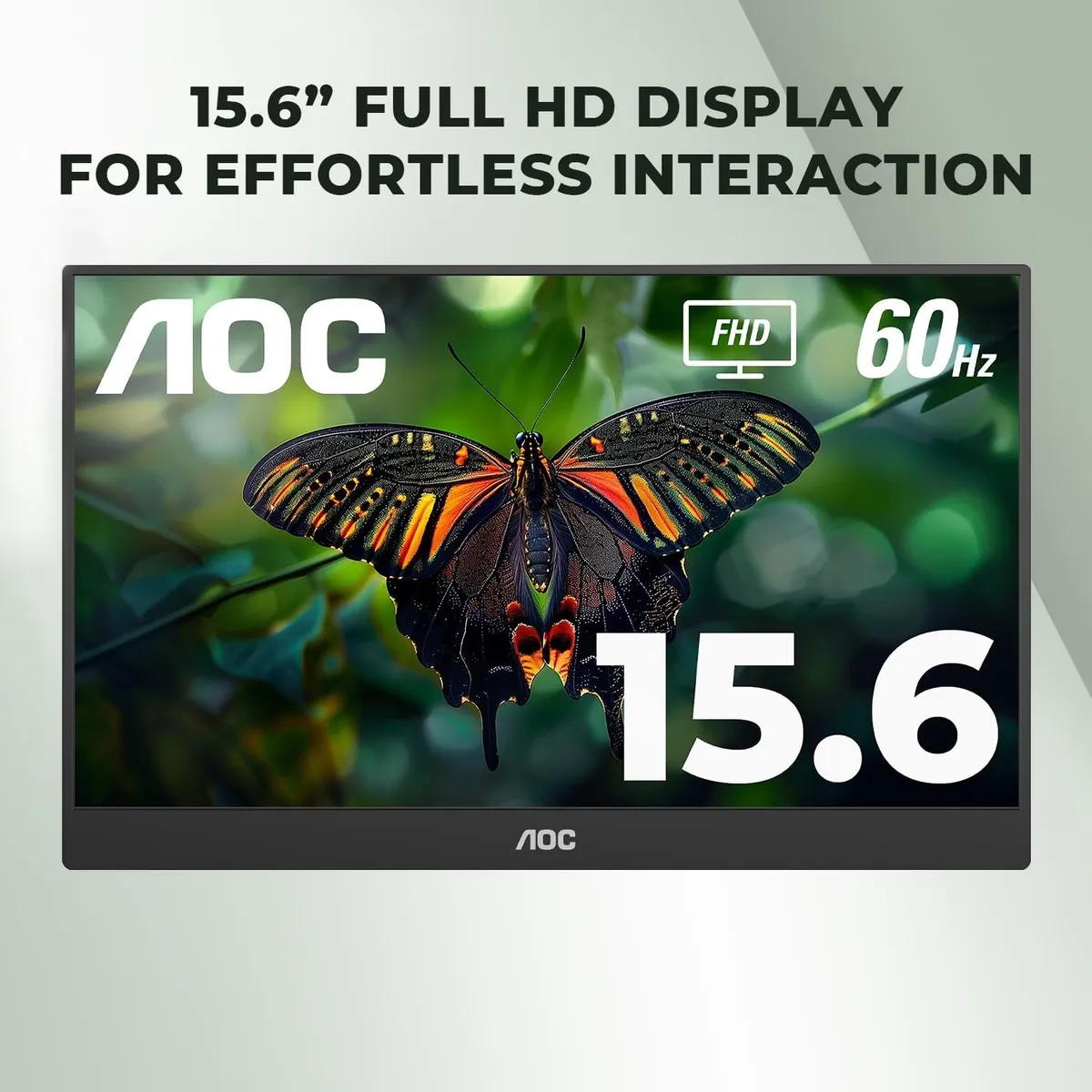 AOC - Monitor Portatil Aoc Con Pantalla De 156 60hz Full Hd