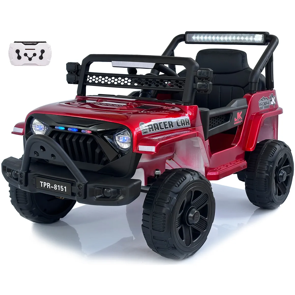 BEBESUNITA - Carro Moto Electrico 4x4 Llanta Caucho 12v Ctrol - Vinotinto